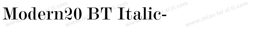 Modern20 BT Italic字体转换